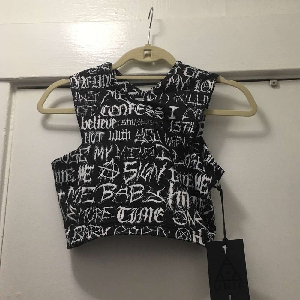 UNIF brutal X Brittany Spears Crop top NWT sz sm - Picture 3 of 7